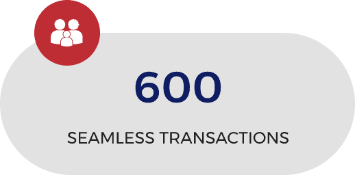 600 seamless transactions