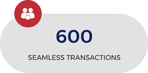 600 seamless transactions