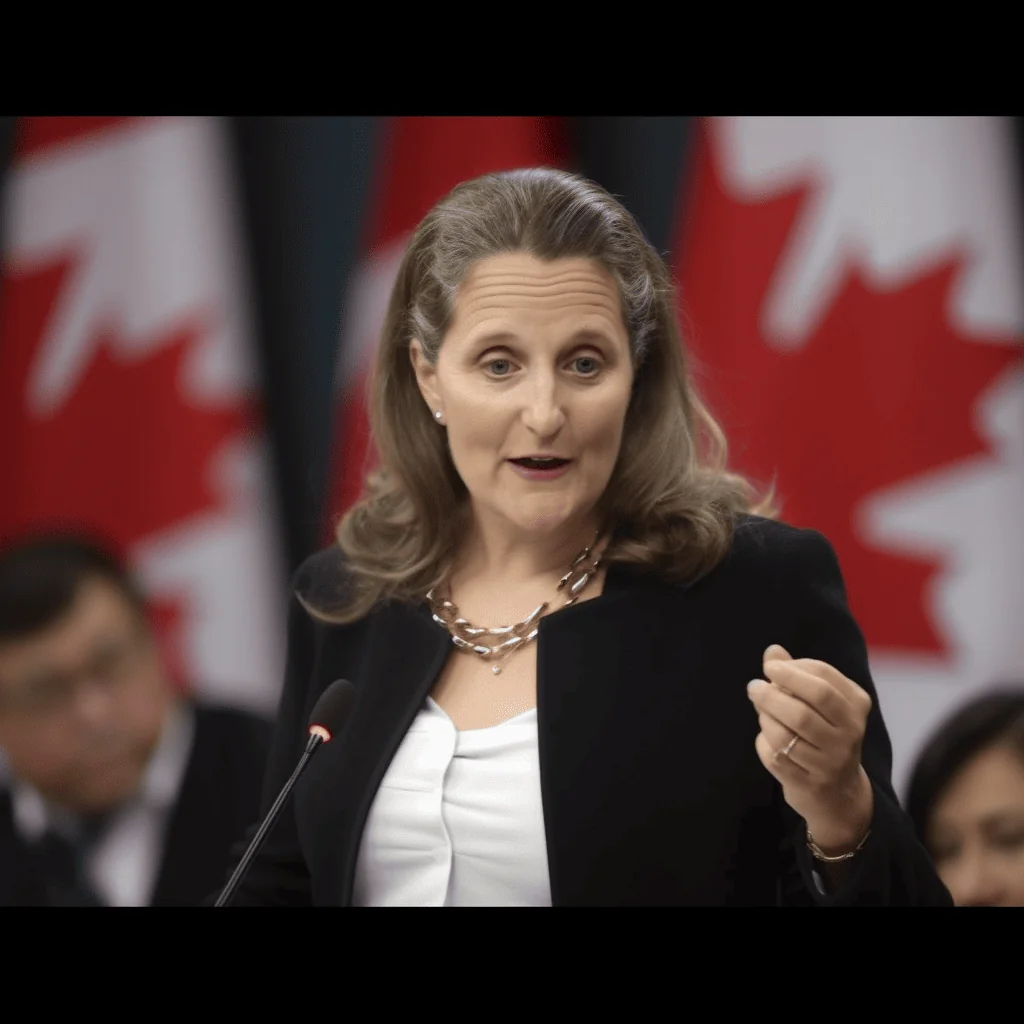 Chrystia Freeland speaking about short term rentals