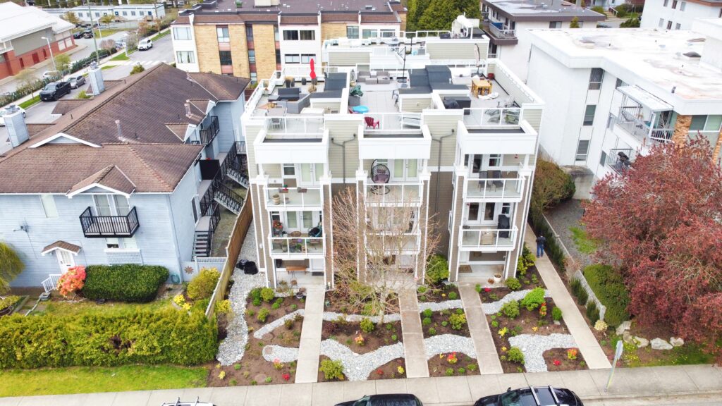 A small boutique set of 4 townhomes in White Rock
