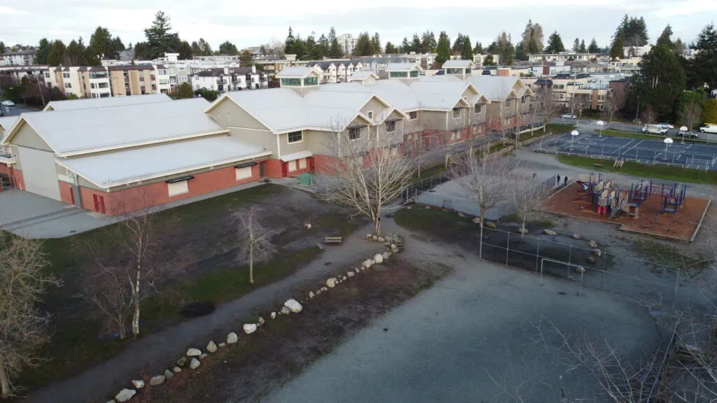 Aerial view of White Rock Elementary