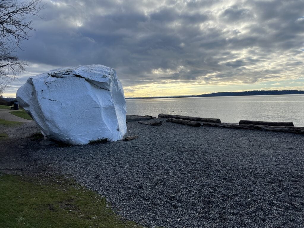 A view of the White Rock just beside the White Rock Pier near West Beach