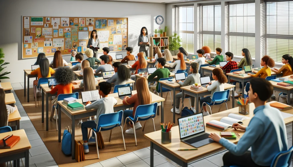 A classroom full of students in Surrey BC