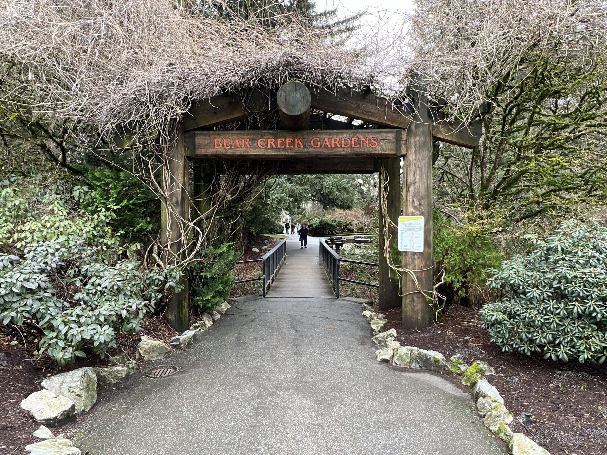 The entrance to the Bear Creek Gardens in Newton, Surrey BC