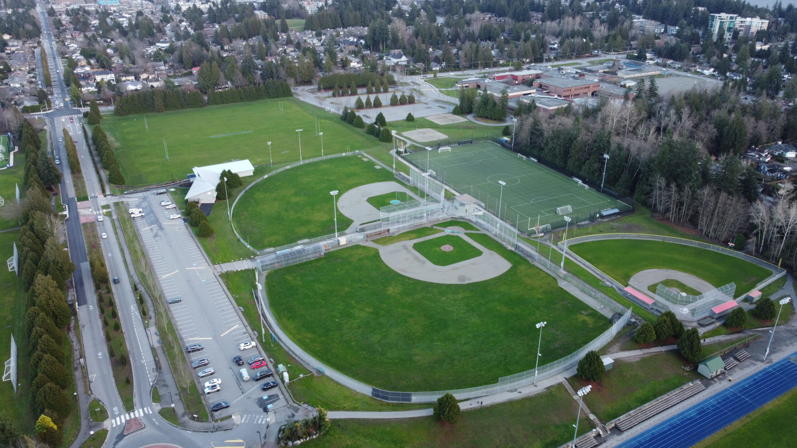 Drone footage of the massive South Surrey Athletic Park