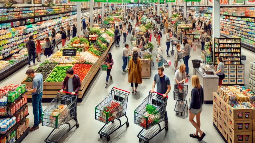 Dramatized photo of inside a grocery store you would typically find in Surrey, BC