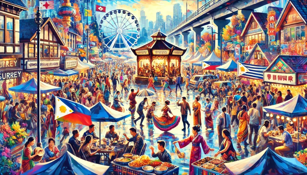 A beautiful dramatized photo of all of the cultures you can find in Surrey, BC. One of the most diverse cities in the lower Mainland