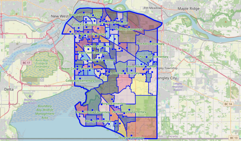 Surrey BC School Catchment Map and Boundaries 2026
